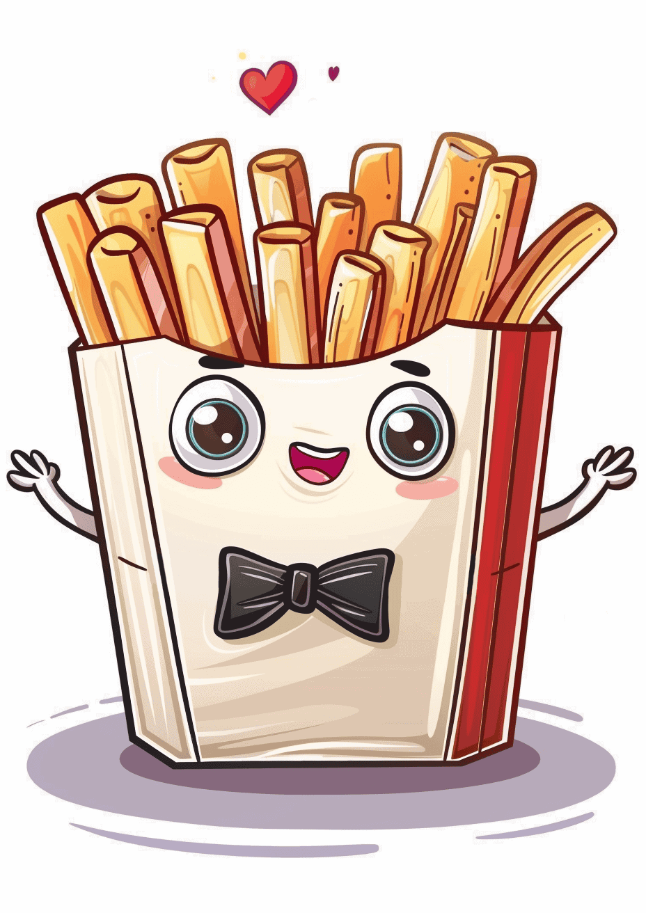 Fries with a Charming Bowtie